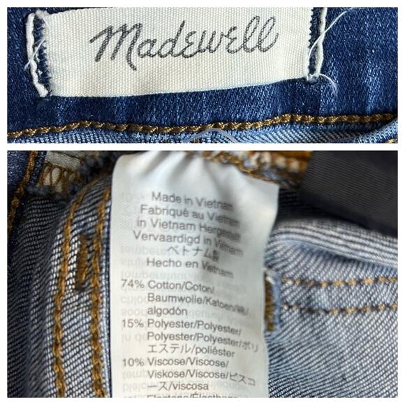 Madewell Women's Jeans 9” Mid Rise Skinny Ankle Medium Blue Wash Size 26 - Picture 5 of 6